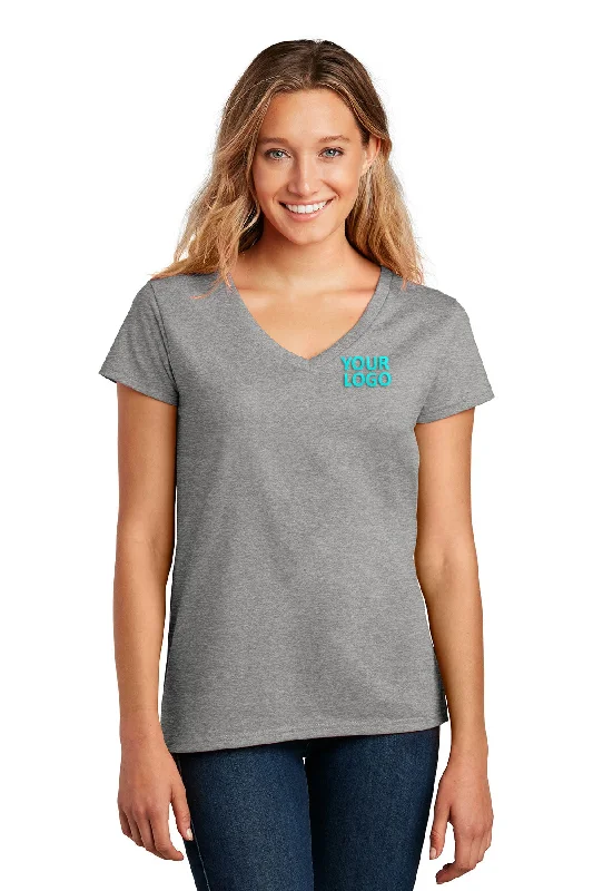 District Women Re-Tee V-Necks, Light HeatherGrey