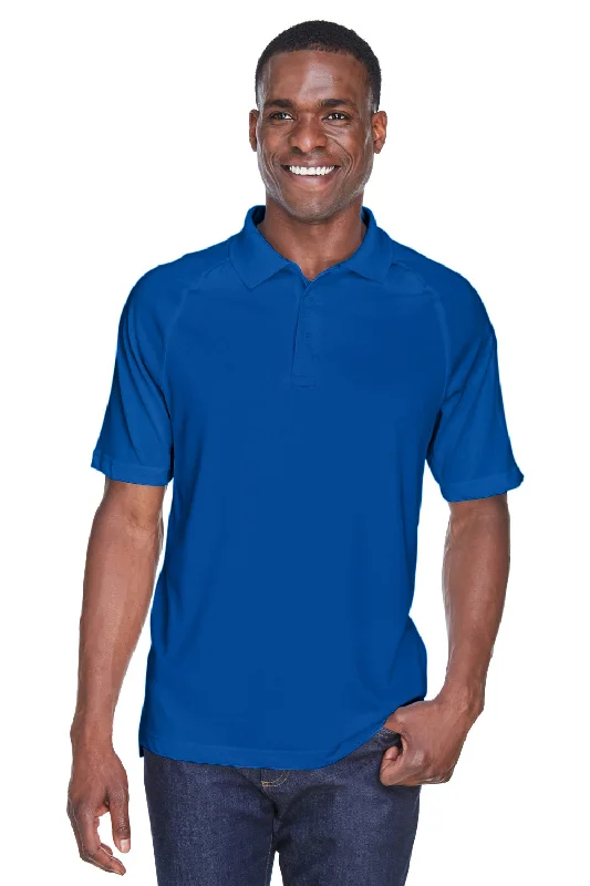 Harriton Mens Advantage Tactical Moisture Wicking Short Sleeve Polo Shirt - True Royal Blue