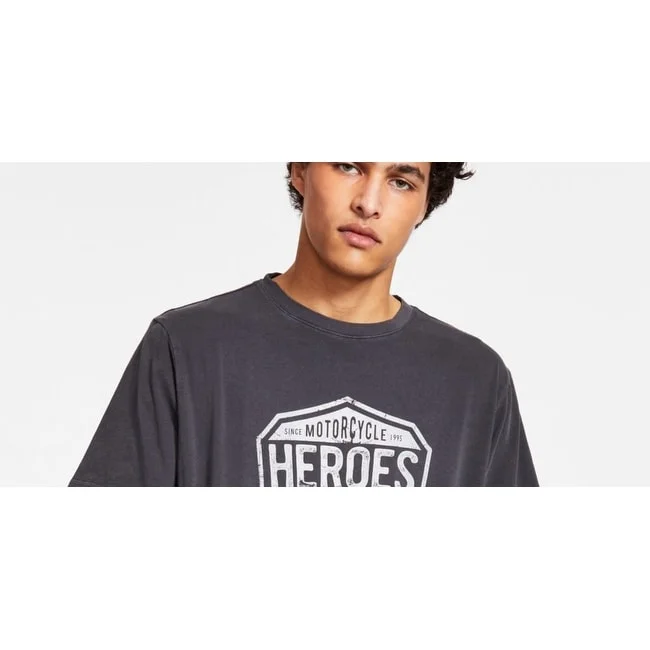 Heroes Motors Men's Logo Graphic T-Shirt Gray Size X-Large