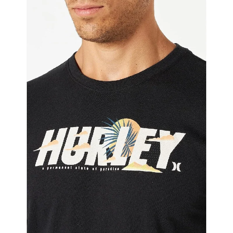 Hurley Men's Everyday Washed Cloudbreak Short Sleeve T-Shirt Black Size Large