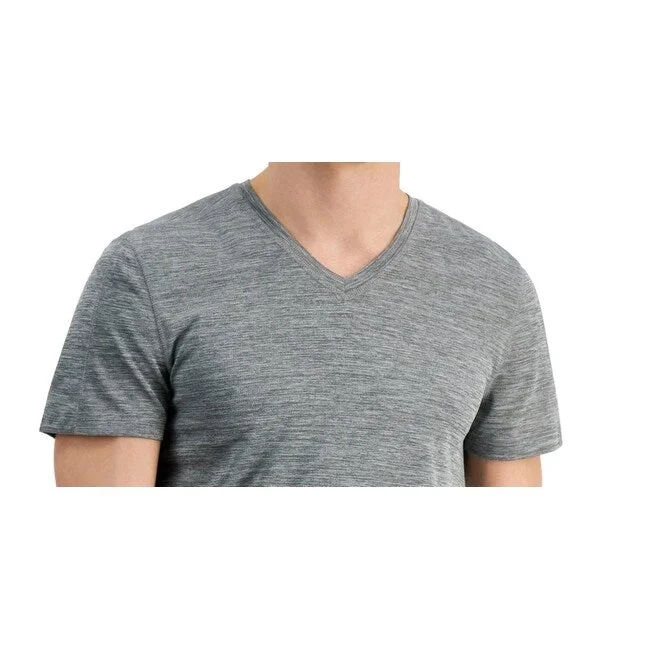 Id Ideology Men's Birdseye Mesh V Neck T-Shirt Gray Size Small