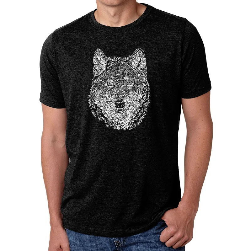 Men's Premium Blend Word Art T-shirt - Wolf