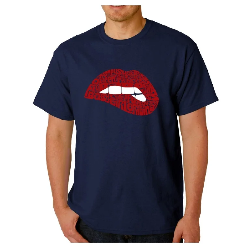 Men's Word Art T-shirt - Savage Lips