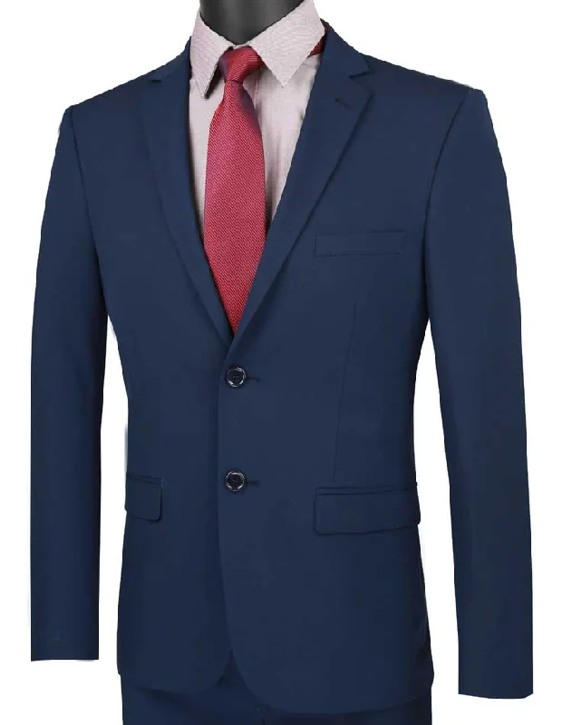 Navy Ultra Slim Fit Suit 2 Buttons 2 Piece