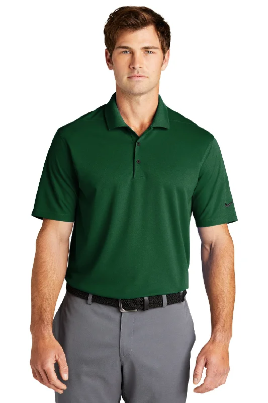 Nike Mens Dri-Fit Moisture Wicking Micro Pique 2.0 Short Sleeve Polo Shirt - Gorge Green