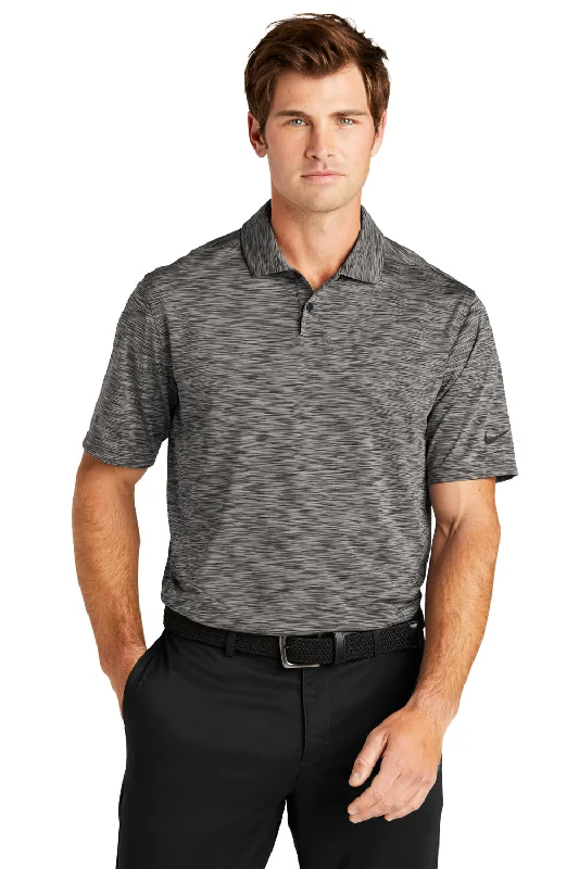 Nike Mens Vapor Space Dyed Dri-Fit Moisture Wicking Short Sleeve Polo Shirt - Anthracite Grey