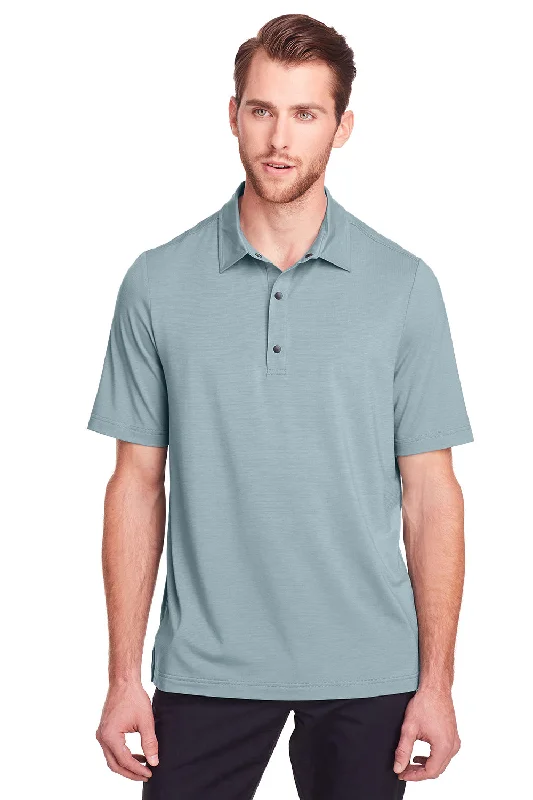 North End Mens Jaq Performance Moisture Wicking Short Sleeve Polo Shirt - Opal Blue