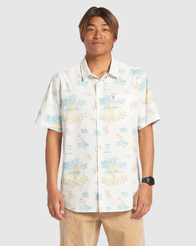 Mens Palm Spritz Short Sleeve Shirt