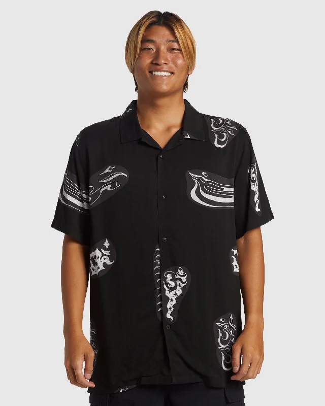 Mens Pool Party Casual Short Sleeve Shirt