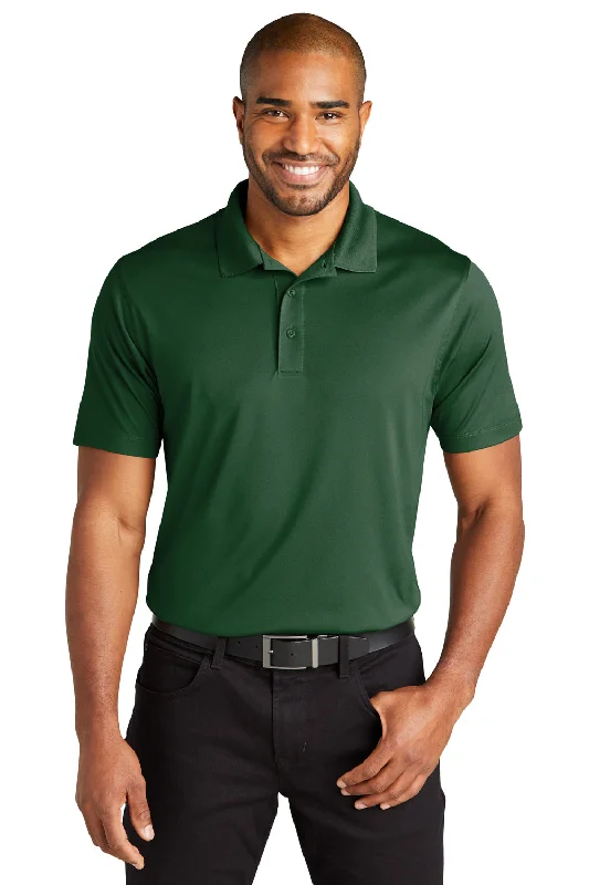 Port Authority Mens C-Free Performance Moisture Wicking Short Sleeve Polo Shirt - Forest Green