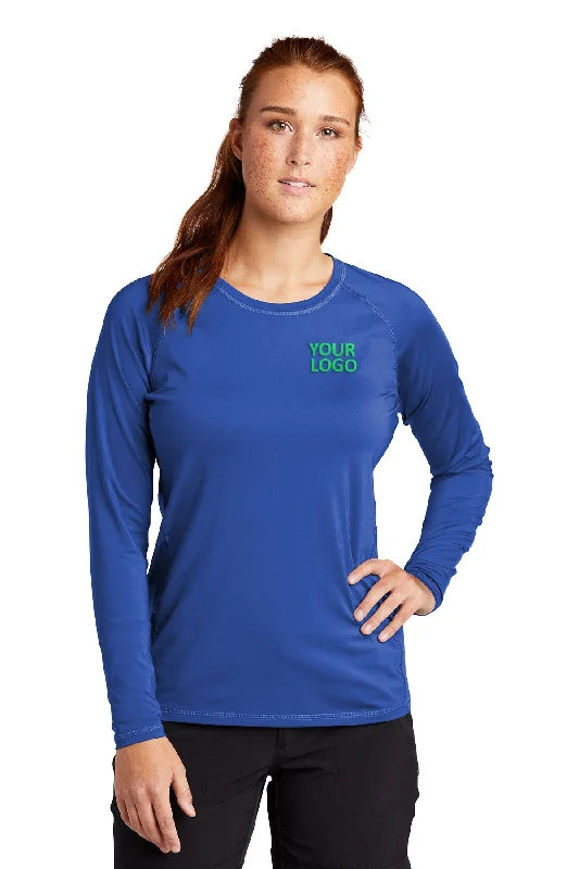 Sport-Tek Ladies Long Sleeve Rashguard Branded Tee's, TRUE Royal