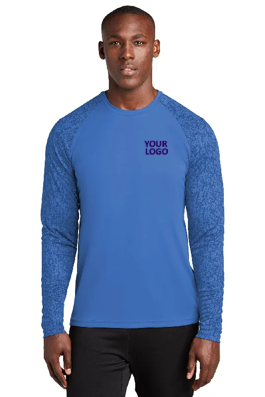 Sport-Tek Long Sleeve Customized Digi Camo Tee's, TRUE Royal