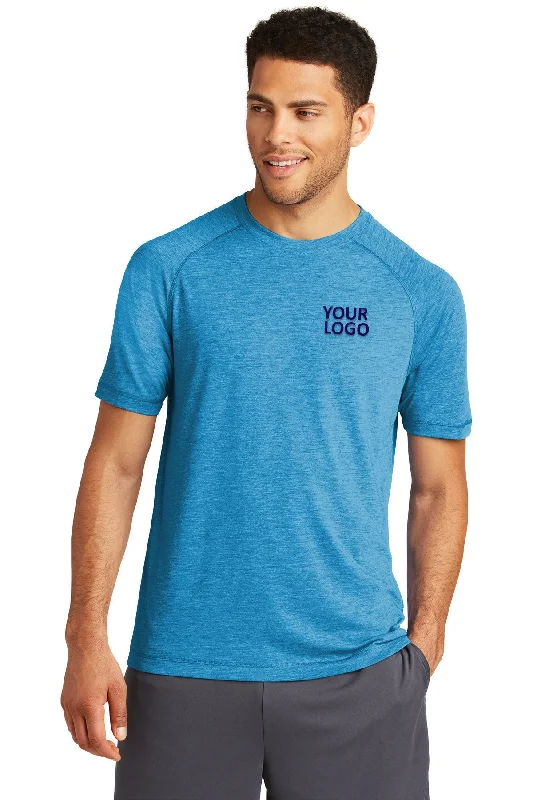 Sport-Tek PosiCharge Tri Blend Customized Wicking Raglan Tee's, Pond Blue Heather