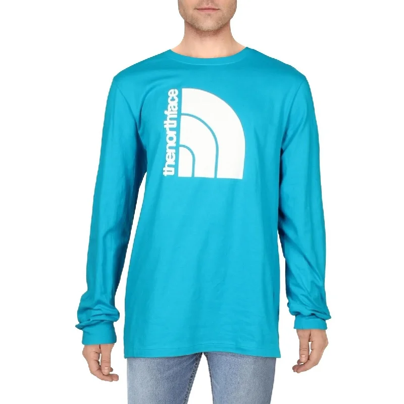 The North Face Men's Cotton Crewneck Graphic T-Shirt Blue Size Xx-Large