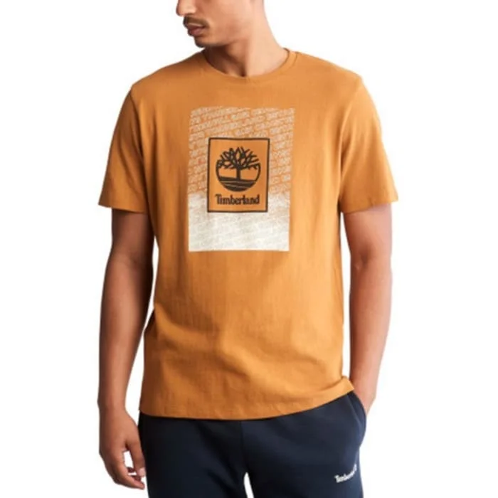 Timberland Men's Outdoor Archive Short Sleeve Graphic T-Shirt Yellow Size X-Large