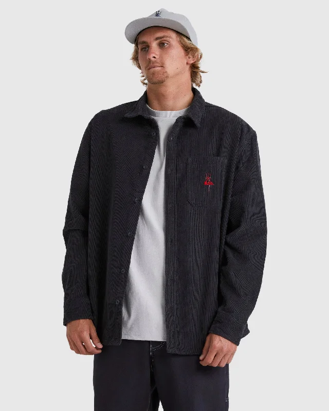 Mens Tridagger Long Sleeve Corduroy Shirt