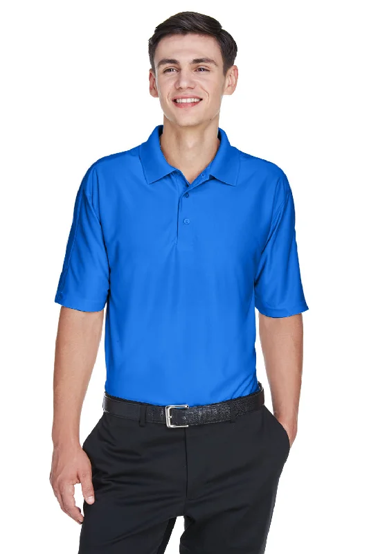 UltraClub Mens Cool & Dry Elite Performance Moisture Wicking Short Sleeve Polo Shirt - Royal Blue