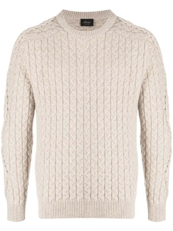 Crew-Neck Cable-Knit Jumper