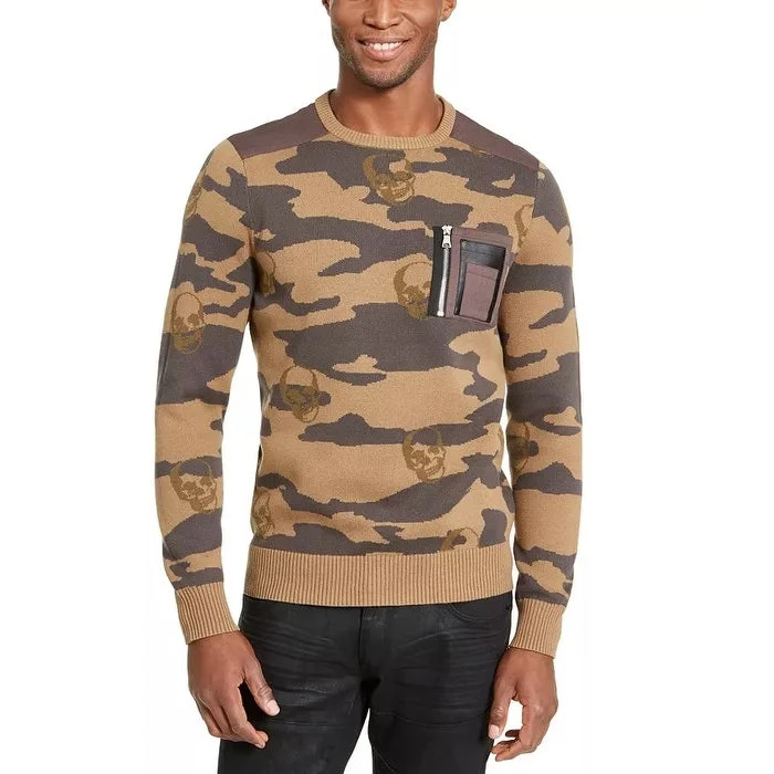 INC International Concepts Men's Alissa Camo Sweater Beige Size XXL - XX-Large