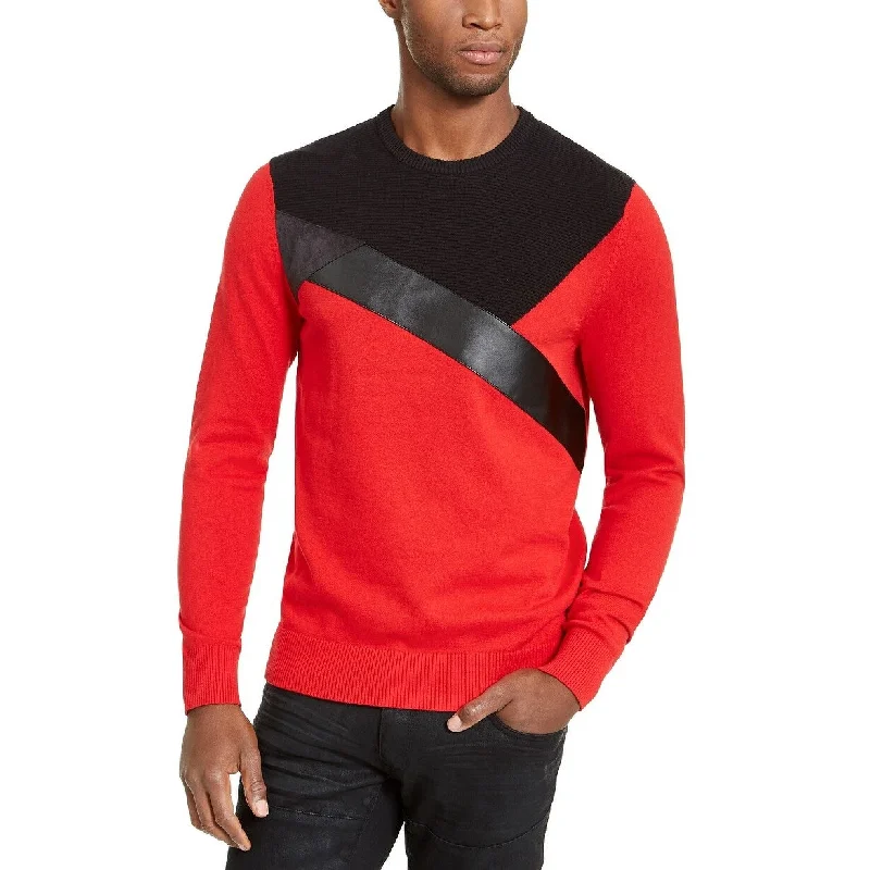 INC International Concepts Men's Colorblocked Sweater Red Size 3 Extra Large