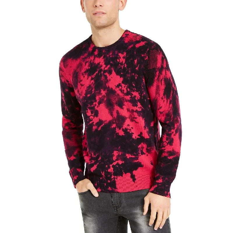 INC International Concepts Men's Gnover Tie Dye Sweater Red Size XS