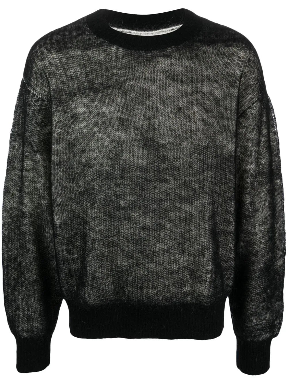 Mélange-Effect Crew-Neck Jumper