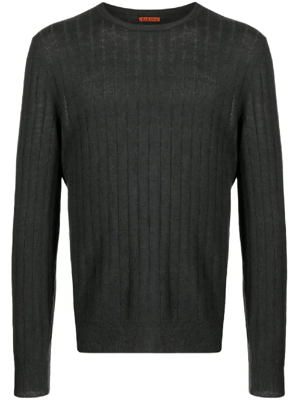 Ribbed-Knit Linen-Cotton Jumper