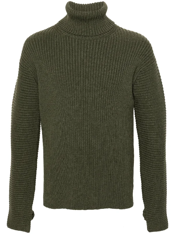 Roll-Neck Ribbed-Knit Jumper