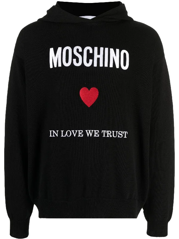 Slogan-Print Cotton Hoodie