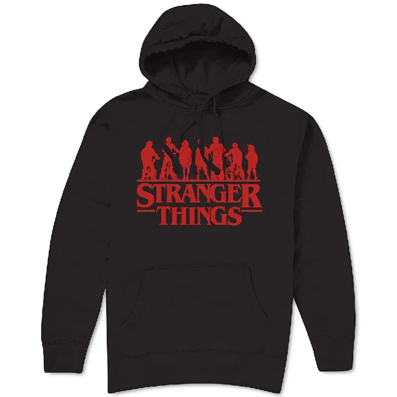 Stranger Things Logo Men's Hoodie Black Size Medium