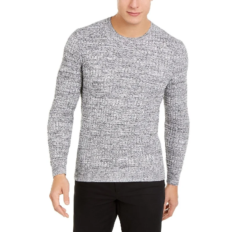 Tasso Elba Men's Basket Weave Crewneck Sweater Gray Size Extra Large