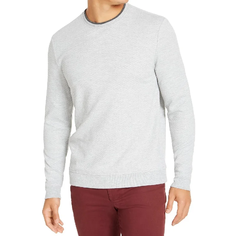 Tasso Elba Men's Crossover Sweater Gray Size Extra Large